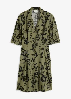 Hot Vestido camisero de viscosa fluida Mujer Tallas Pequeñas