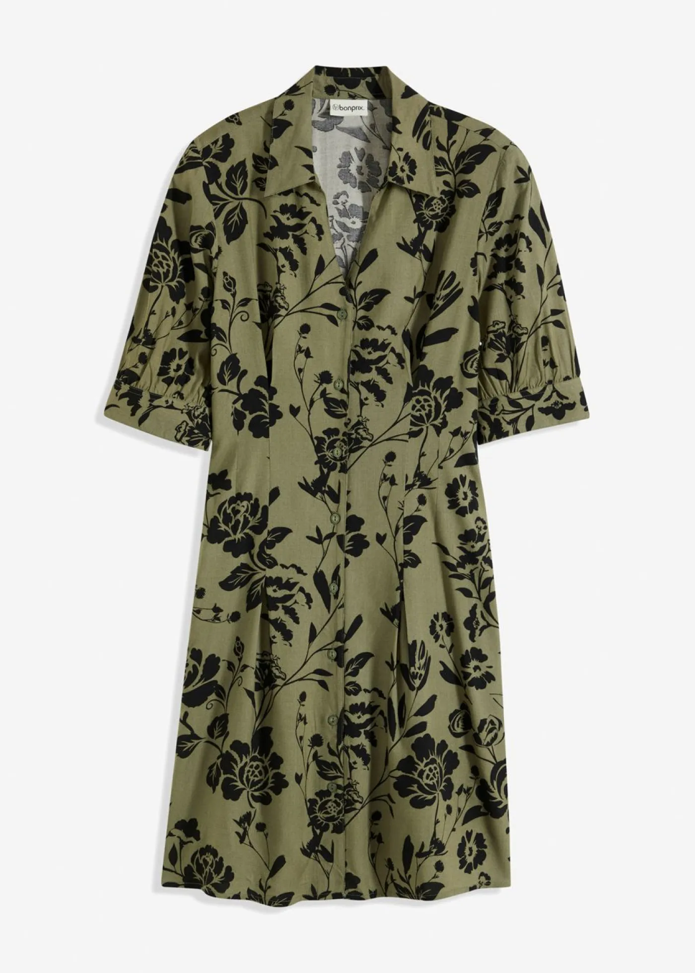 Hot Vestido camisero de viscosa fluida Mujer Tallas Pequeñas