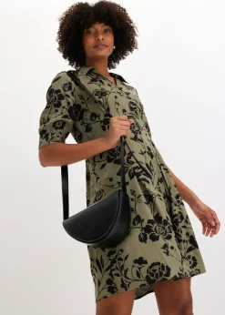 Hot Vestido camisero de viscosa fluida Mujer Tallas Pequeñas