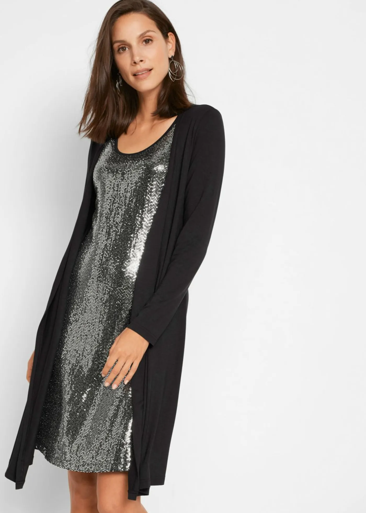 Online Vestido camisero de viscosa sostenible con aspecto doble Mujer Vestidos