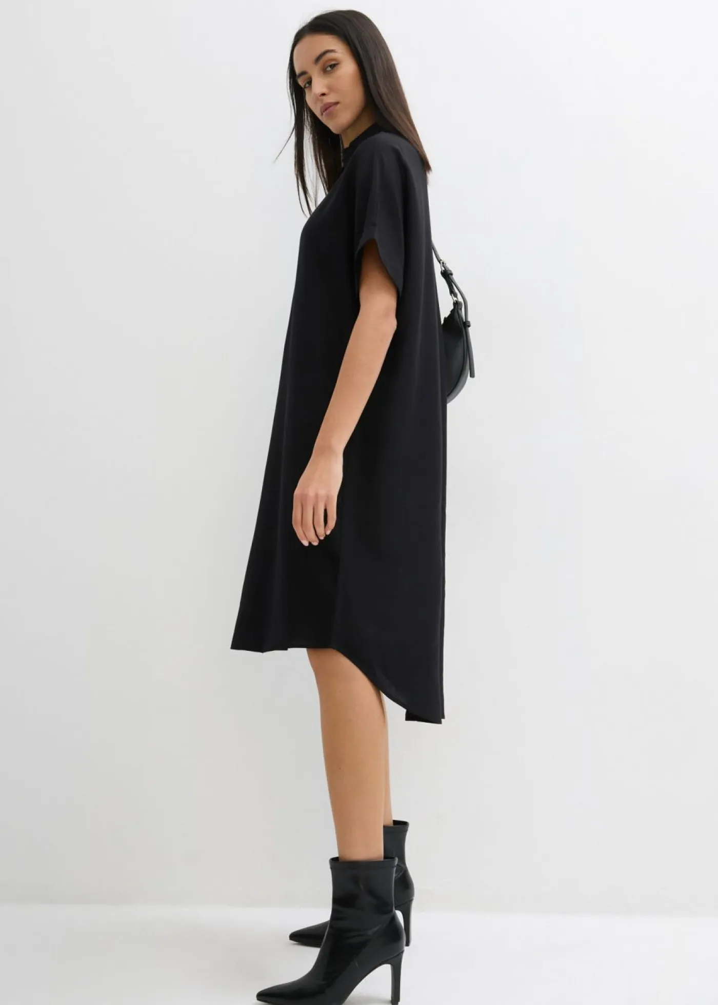 Sale Vestido camisero de viscosa fina Mujer Esenciales|Vestidos