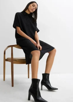 Sale Vestido camisero de viscosa fina Mujer Esenciales|Vestidos