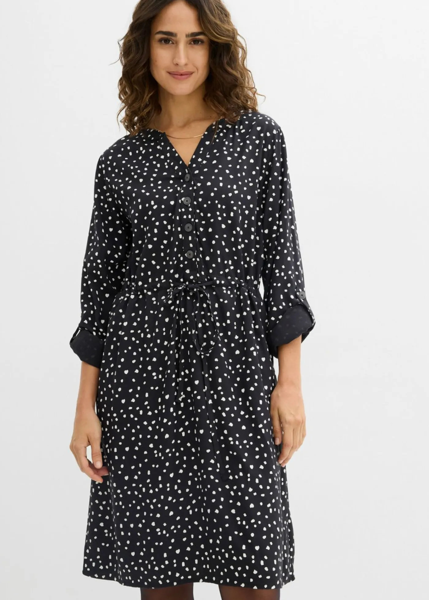 Clearance Vestido camisero de viscosa suave Mujer Vestidos