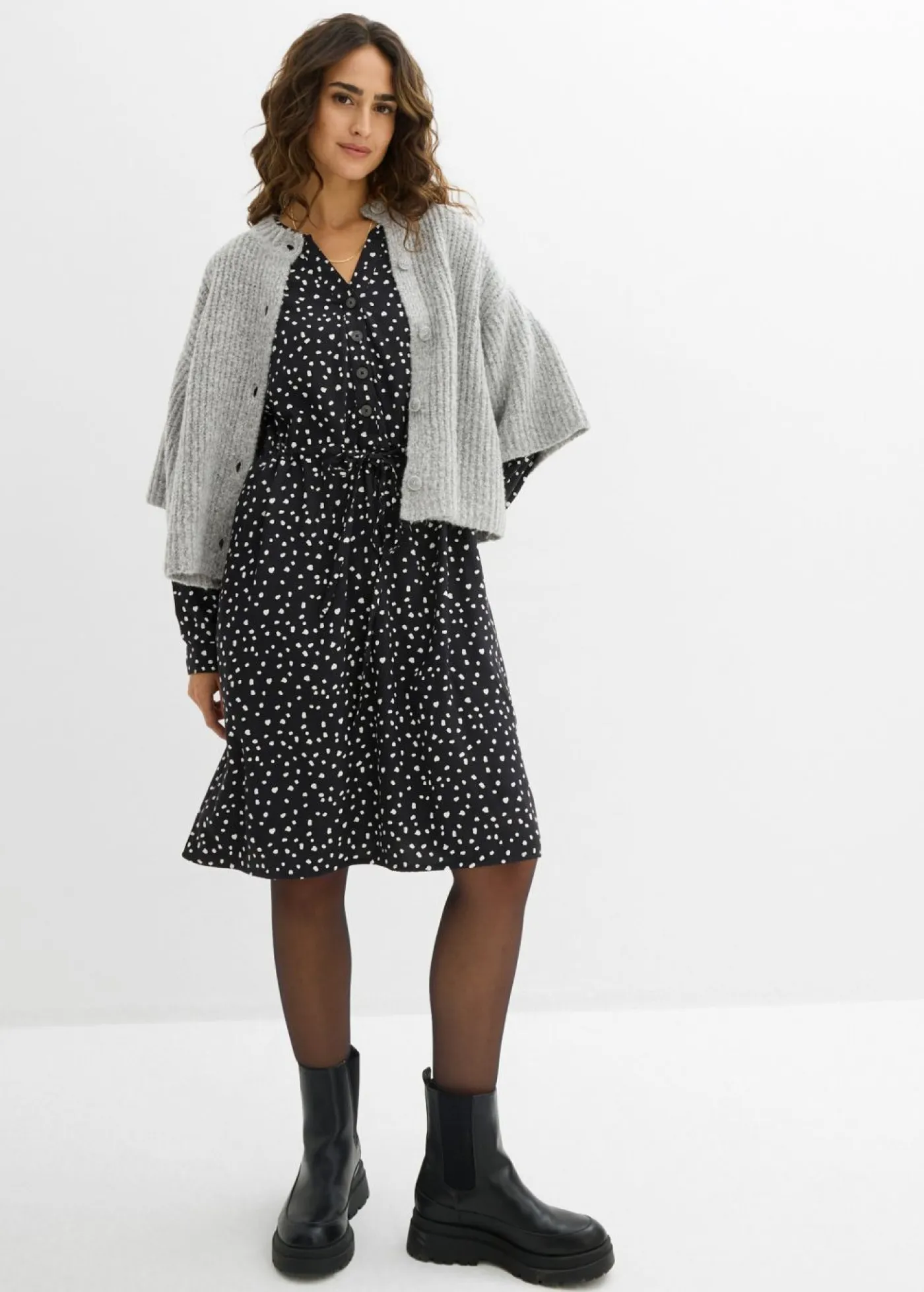 Clearance Vestido camisero de viscosa suave Mujer Vestidos