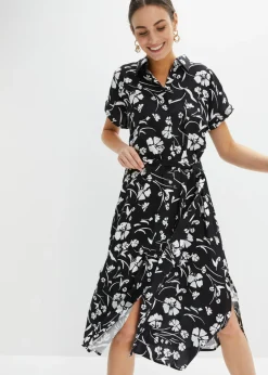 Vestido camisero de viscosa pura Mujer Vestidos|Novedades