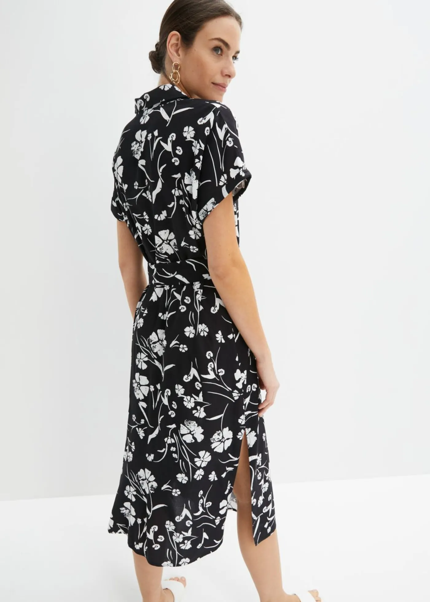 Vestido camisero de viscosa pura Mujer Vestidos|Novedades