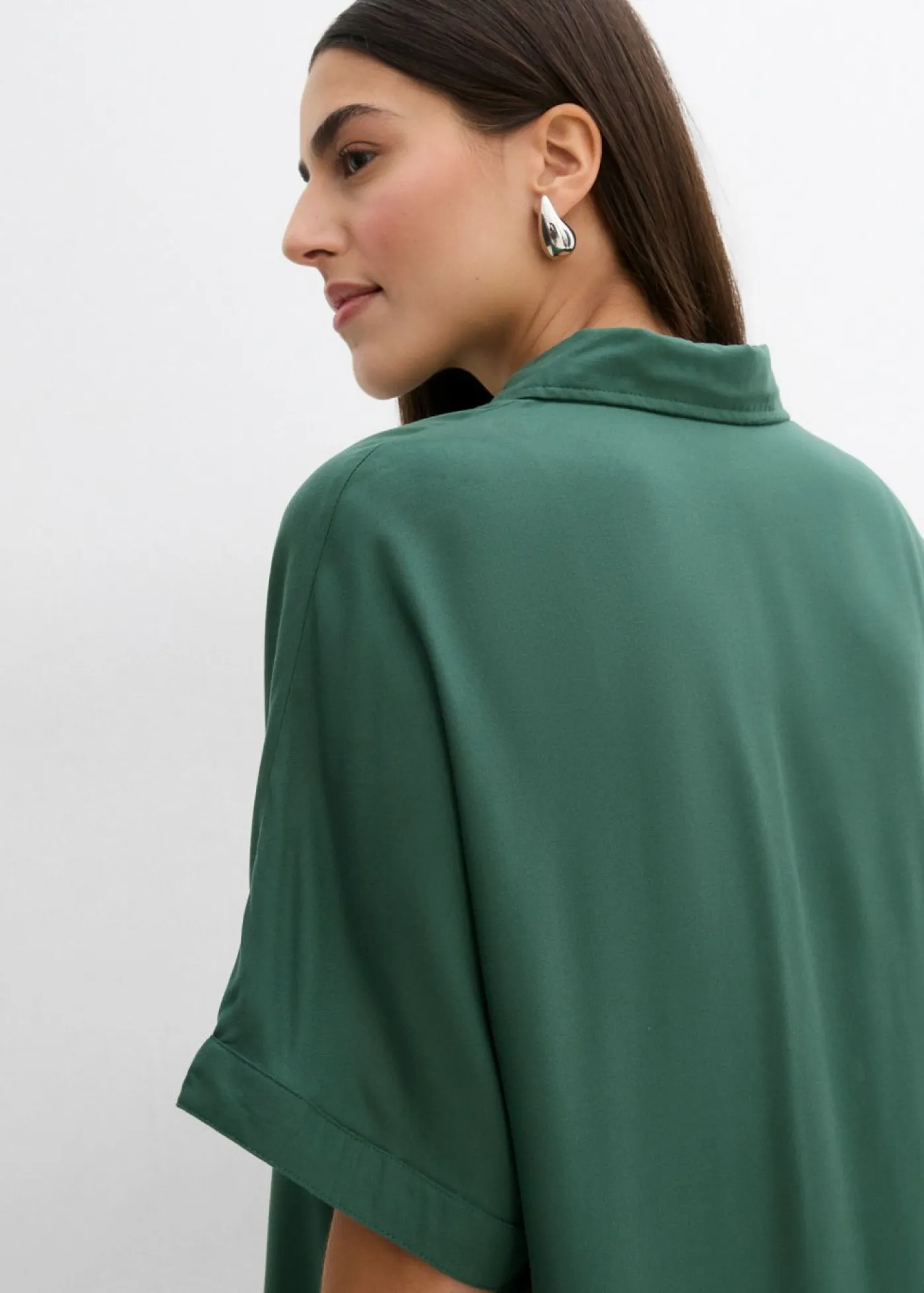 Outlet Vestido camisero de viscosa fina Mujer Esenciales|Vestidos