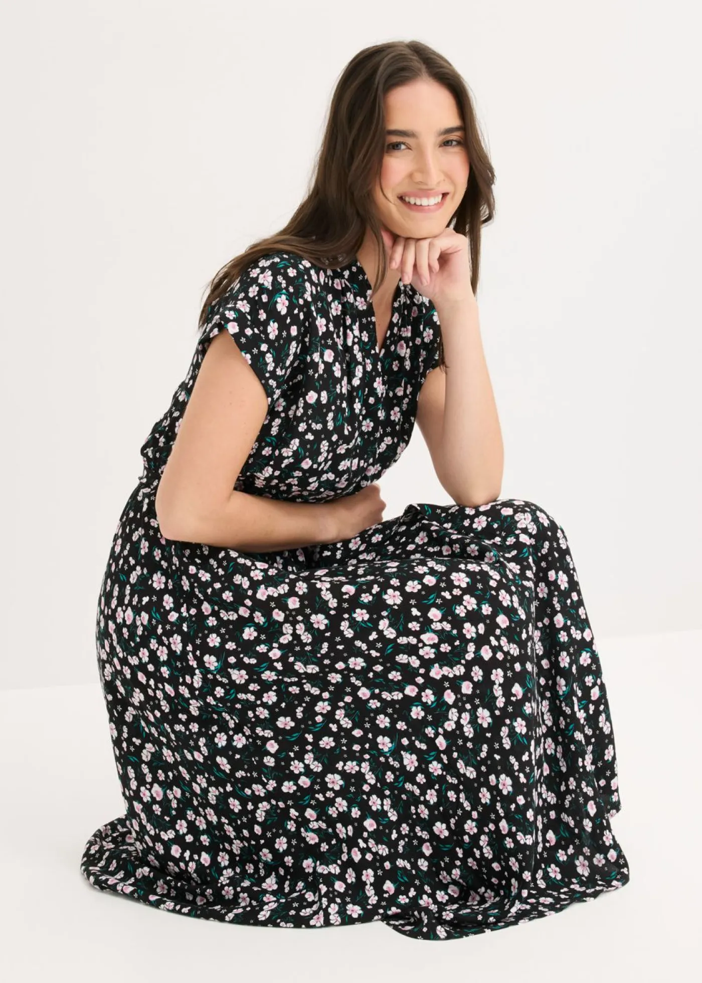 Hot Vestido camisero de viscosa fluida Mujer Vestidos|Novedades