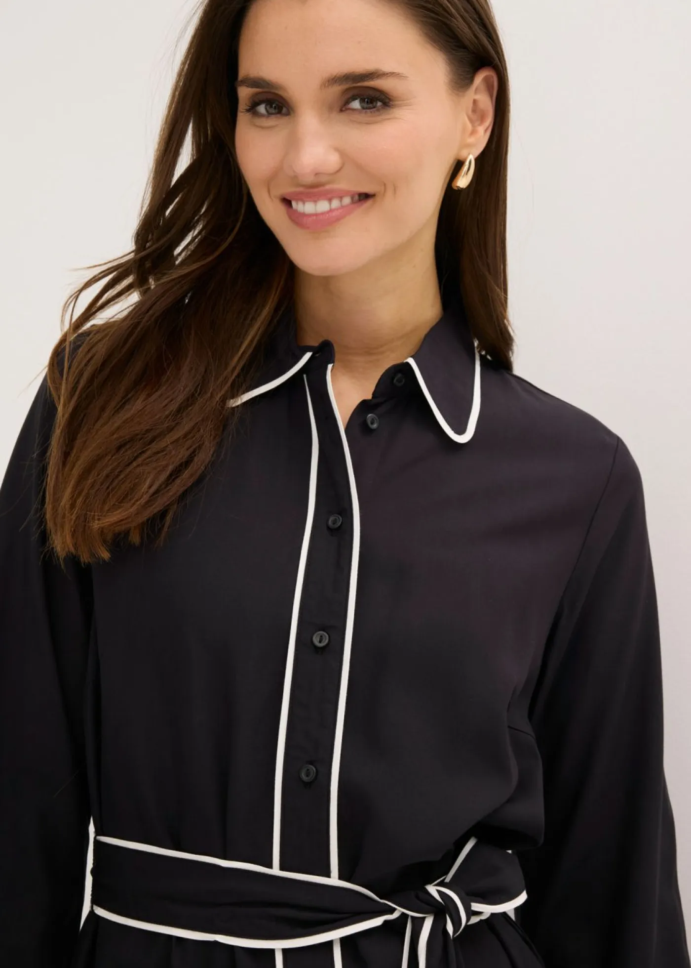 Discount Vestido camisero de viscosa pura Mujer Vestidos