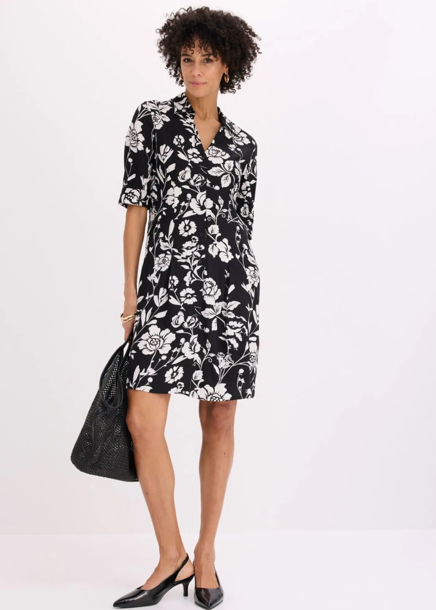 Clearance Vestido camisero de viscosa fluida Mujer Tallas Pequeñas|Novedades