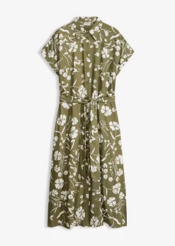Sale Vestido camisero de viscosa pura Mujer Vestidos|Novedades
