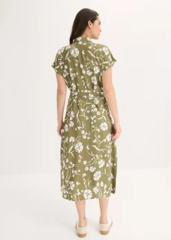 Sale Vestido camisero de viscosa pura Mujer Vestidos|Novedades