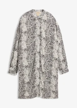 Online Vestido camisero holgado de viscosa fina Mujer Esenciales|Vestidos