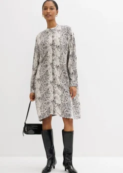 Online Vestido camisero holgado de viscosa fina Mujer Esenciales|Vestidos
