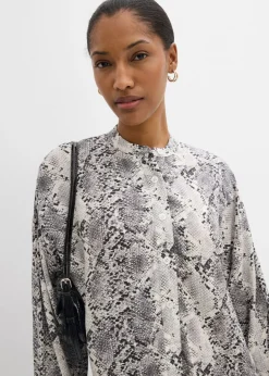 Online Vestido camisero holgado de viscosa fina Mujer Esenciales|Vestidos