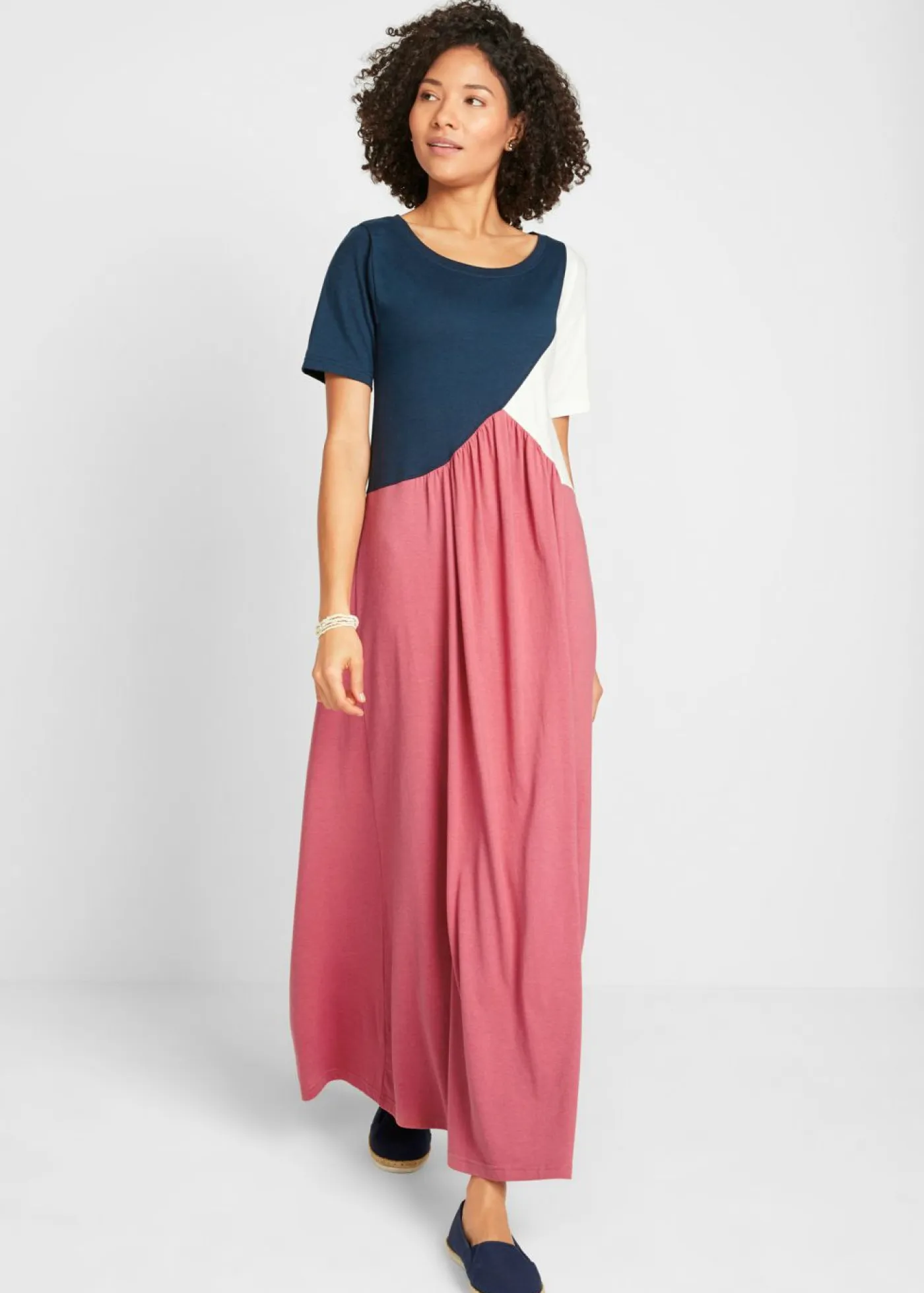 Best Vestido camisero largo y ancho en mezcla de algodón y viscosa Mujer Vestidos