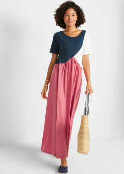 Best Vestido camisero largo y ancho en mezcla de algodón y viscosa Mujer Vestidos