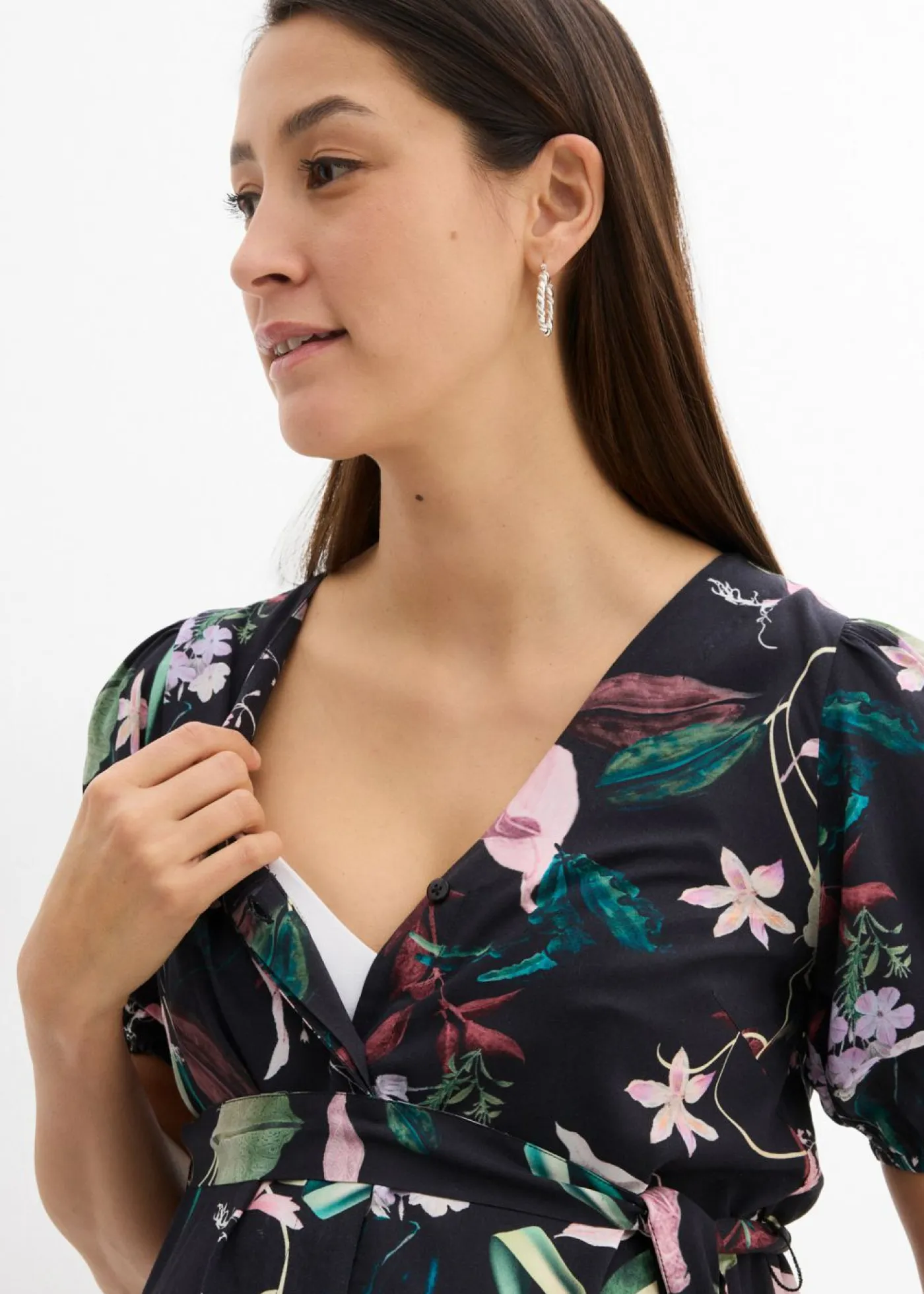 Sale Vestido camisero premamá/de lactancia 2 en 1 de viscosa fluida Mujer Premamá