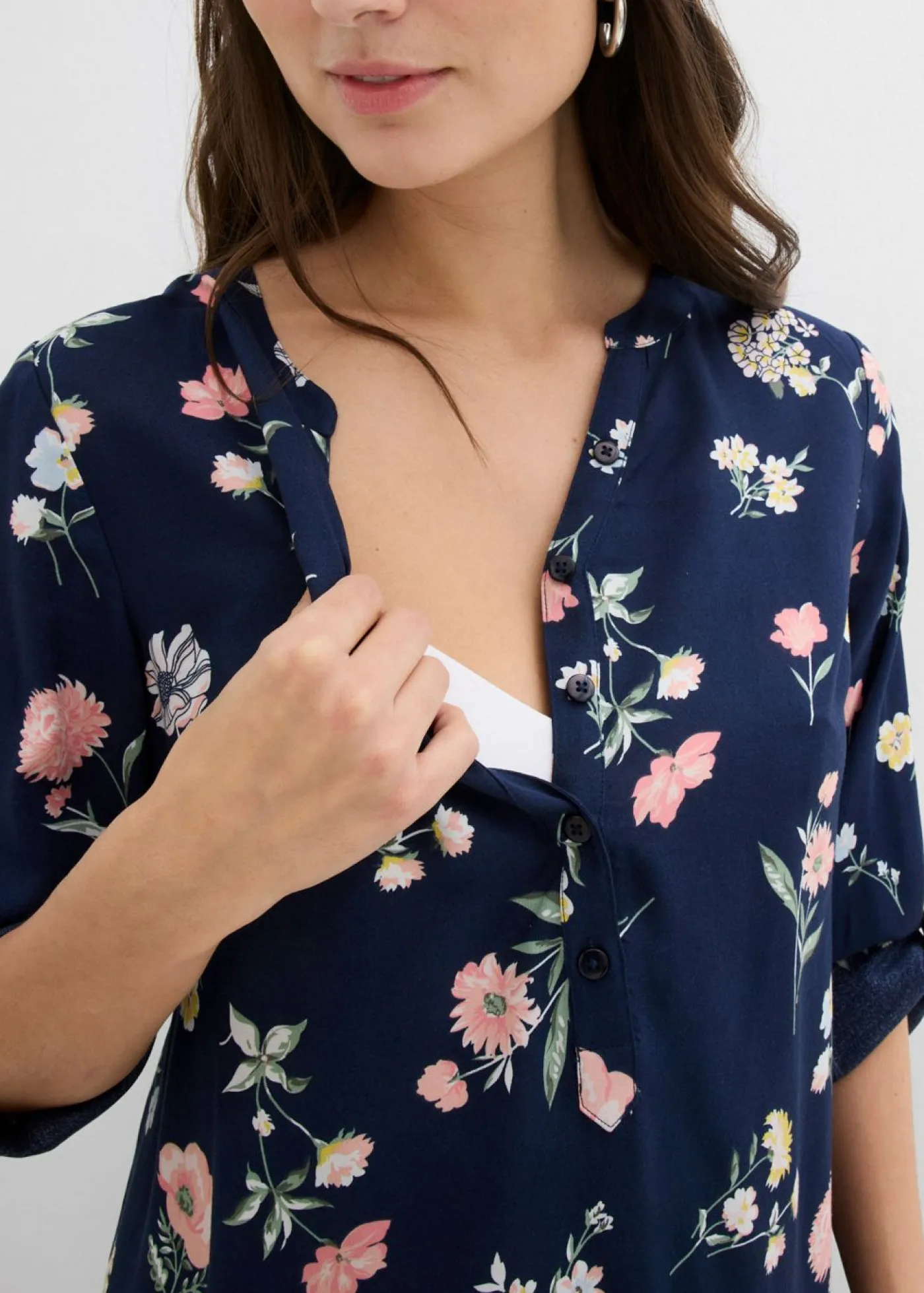 Best Vestido camisero premamá/de lactancia 2 en 1 de viscosa Mujer Premamá