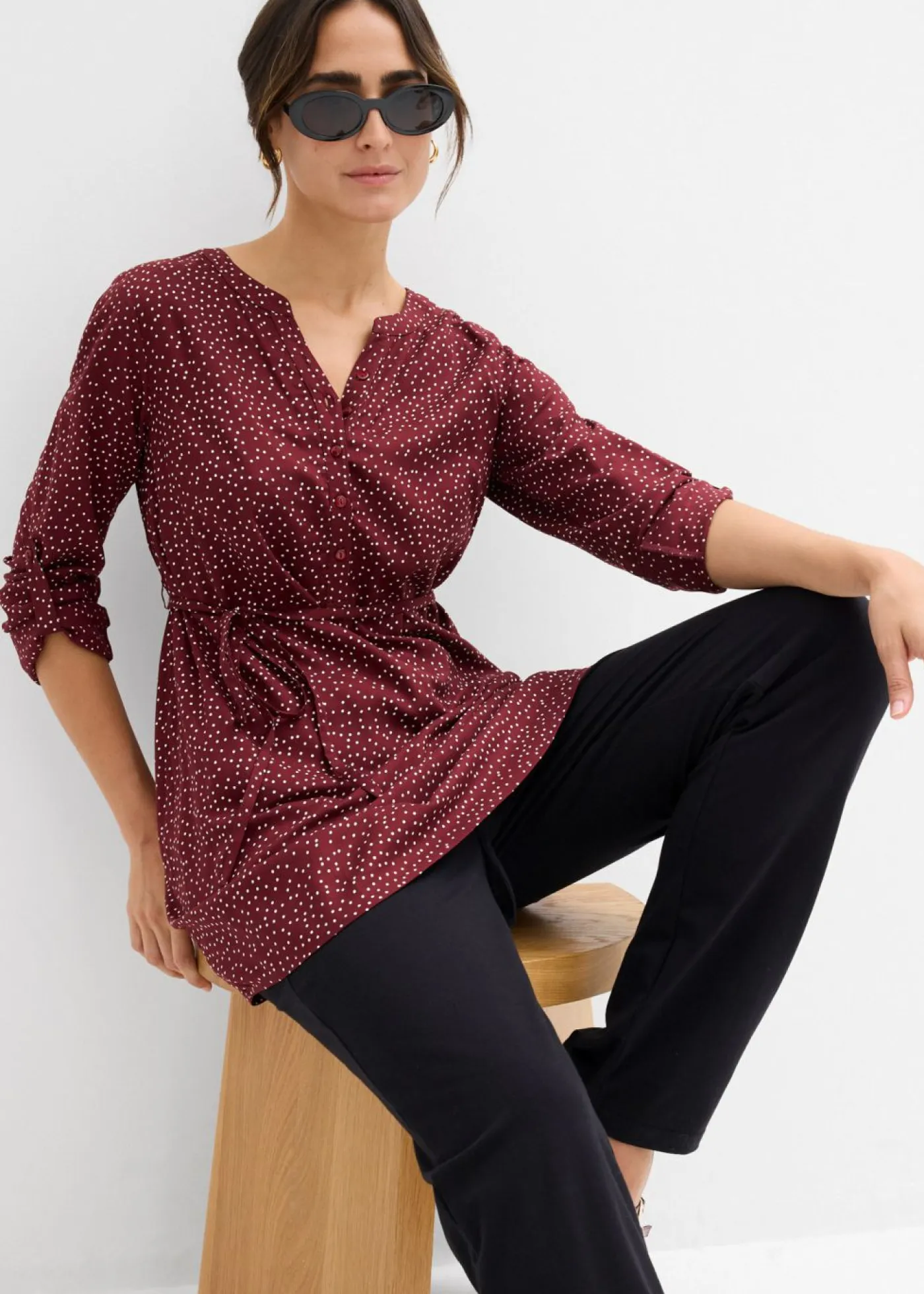 Sale Vestido camisero premamá/de lactancia 2 en 1 de viscosa fluida Mujer Premamá