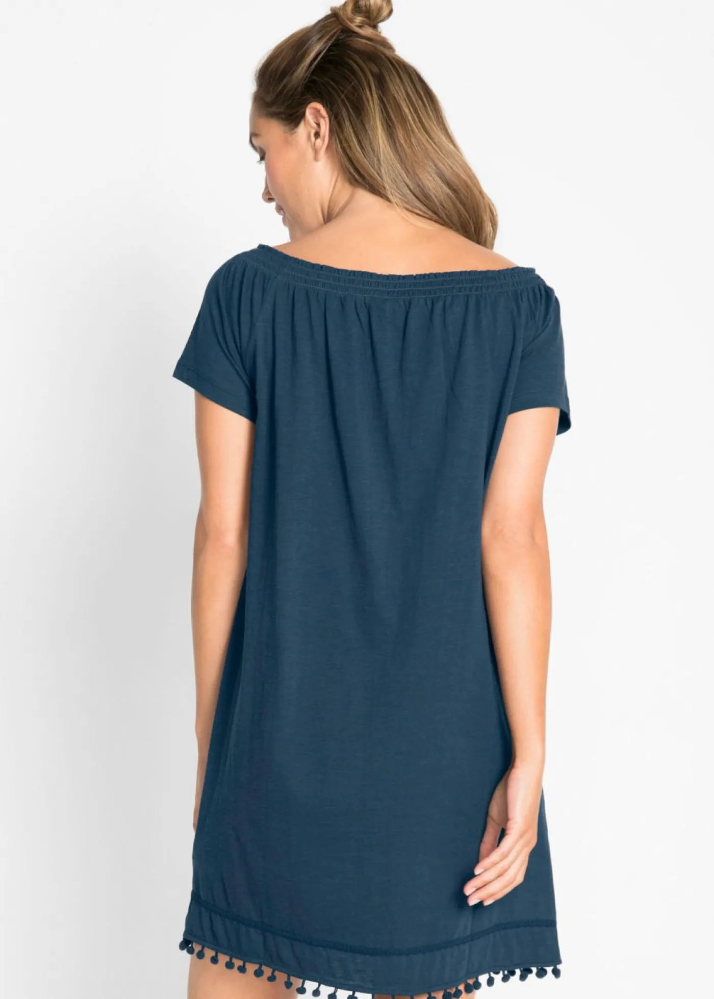 Outlet Vestido con escote bañera de punto Mujer Vestidos