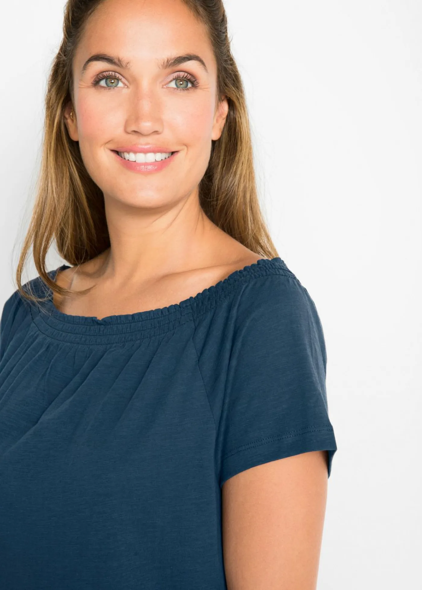 Outlet Vestido con escote bañera de punto Mujer Vestidos