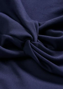 New Vestido con escote bañera y detalle de nudo Mujer Vestidos|Ropa Elegante