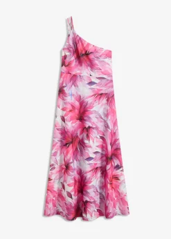 Discount Vestido con hombro al descubierto en crepé texturizado Mujer Ropa Elegante