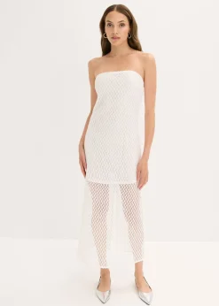 Discount Vestido con hombros al descubierto y encaje Mujer Vestidos