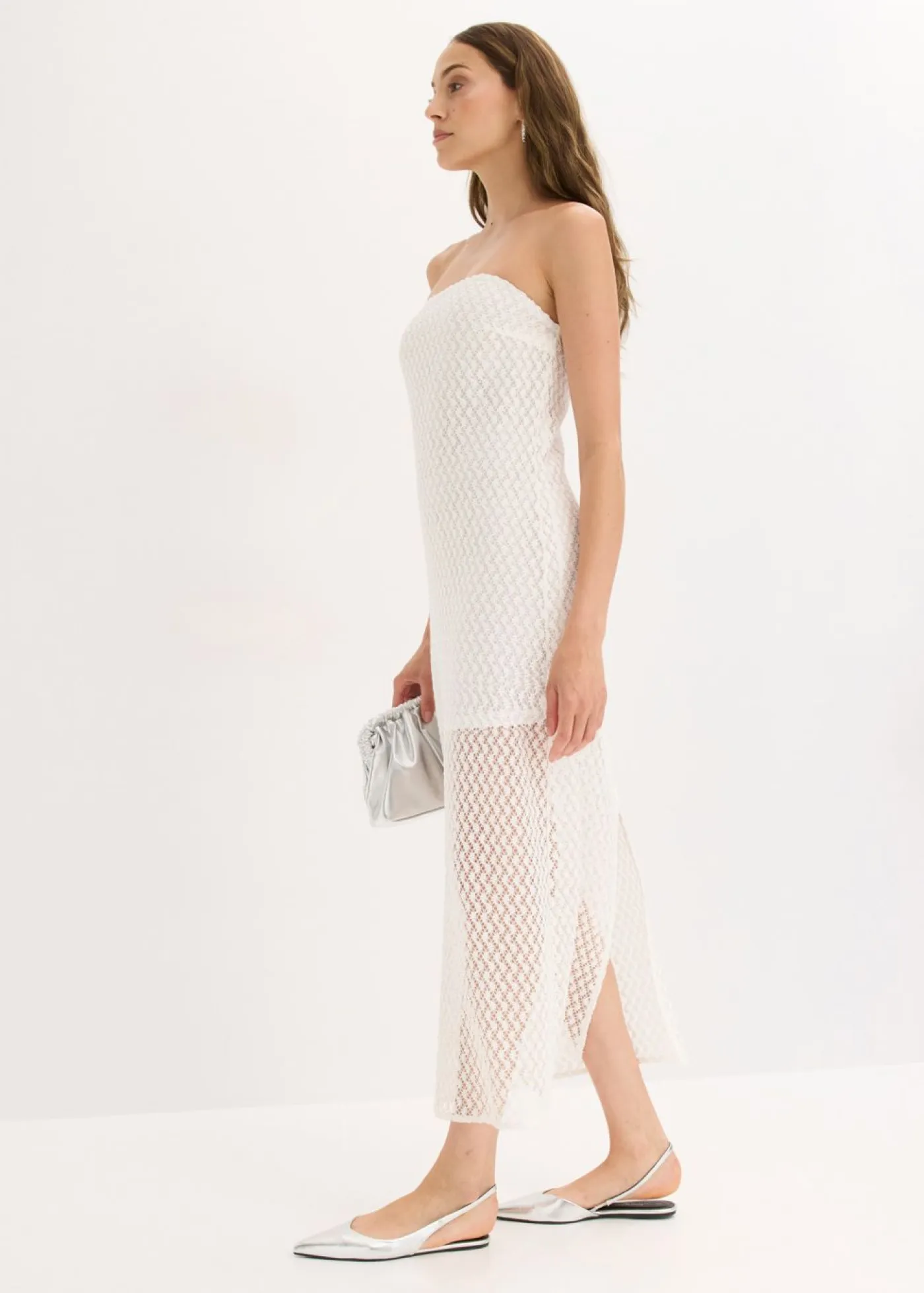 Discount Vestido con hombros al descubierto y encaje Mujer Vestidos