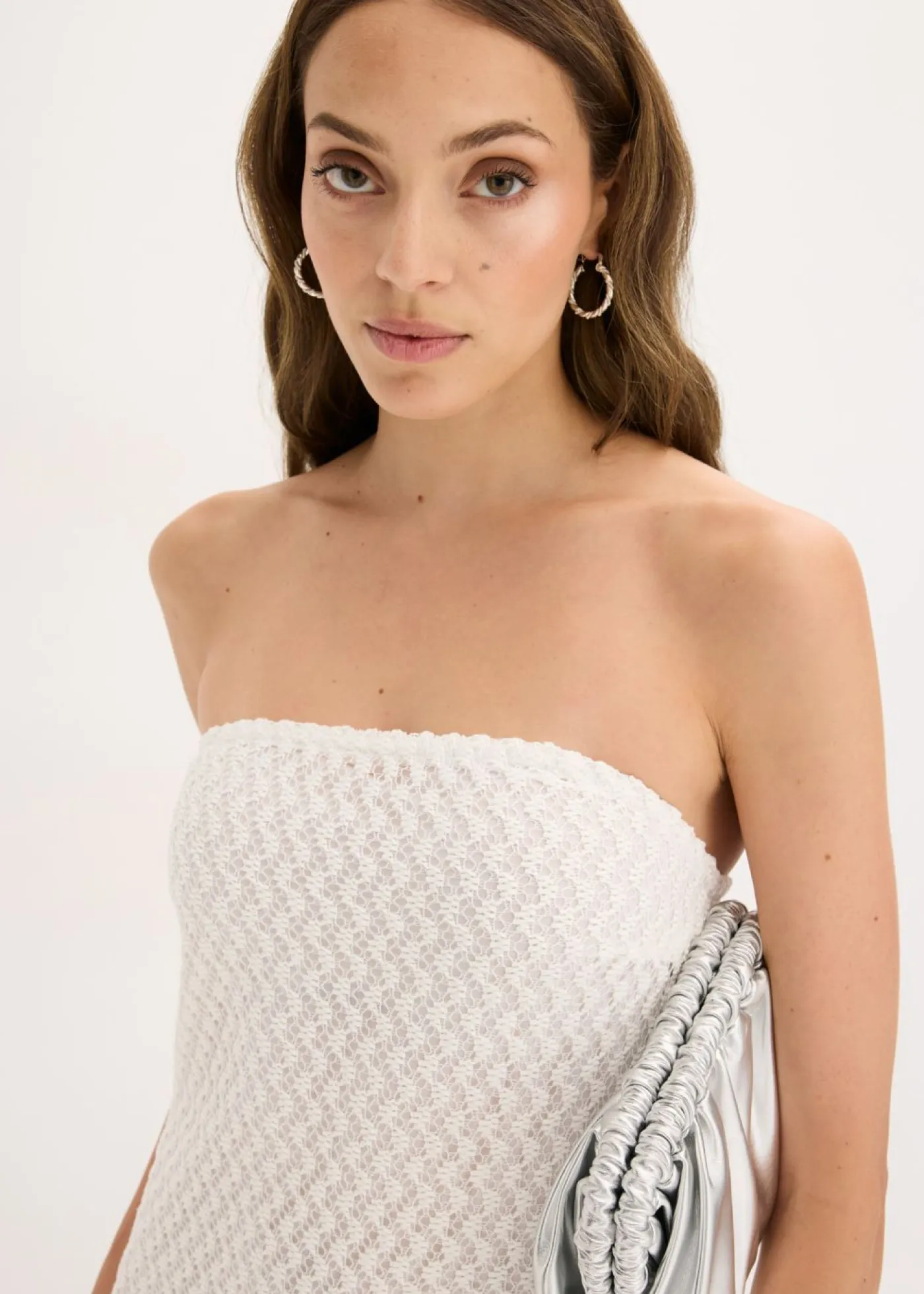 Discount Vestido con hombros al descubierto y encaje Mujer Vestidos