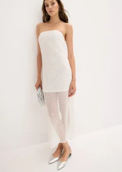 Discount Vestido con hombros al descubierto y encaje Mujer Vestidos