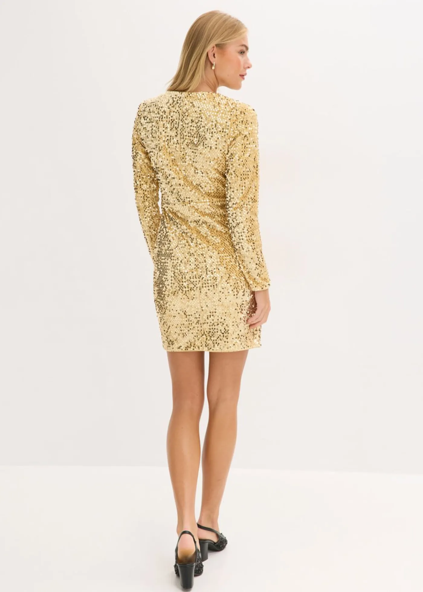Best Vestido con lentejuelas de terciopelo suave Mujer Vestidos|Tallas Pequeñas