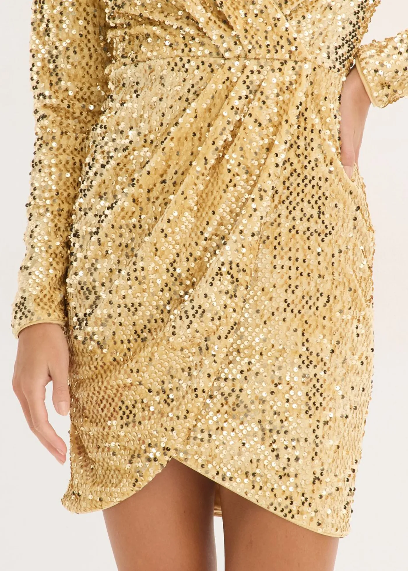 Best Vestido con lentejuelas de terciopelo suave Mujer Vestidos|Tallas Pequeñas