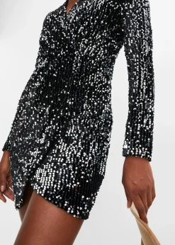 Vestido con lentejuelas de terciopelo suave Mujer Tallas Pequeñas