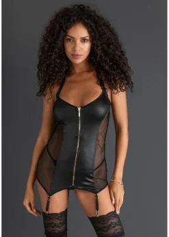 Online Vestido con tirantes y cremallera Mujer Lencería Sexy