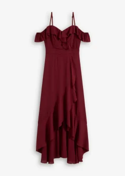 Clearance Vestido con volantes y escote bañera Mujer Vestidos|Ropa Elegante