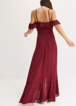 Clearance Vestido con volantes y escote bañera Mujer Vestidos|Ropa Elegante