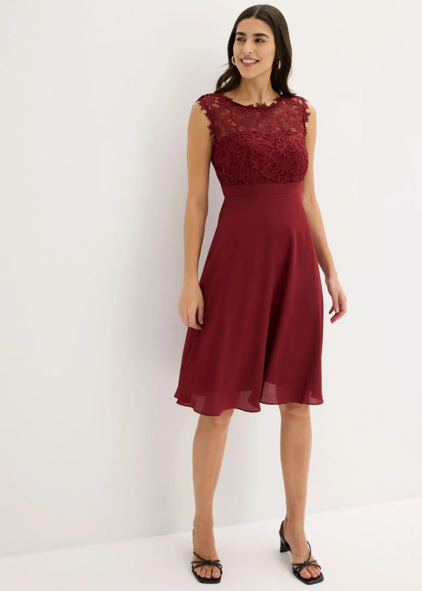 Sale Vestido corto con encaje Mujer Vestidos|Ropa Elegante
