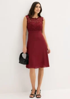 Sale Vestido corto con encaje Mujer Vestidos|Ropa Elegante