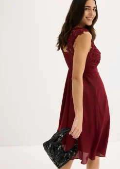 Sale Vestido corto con encaje Mujer Vestidos|Ropa Elegante