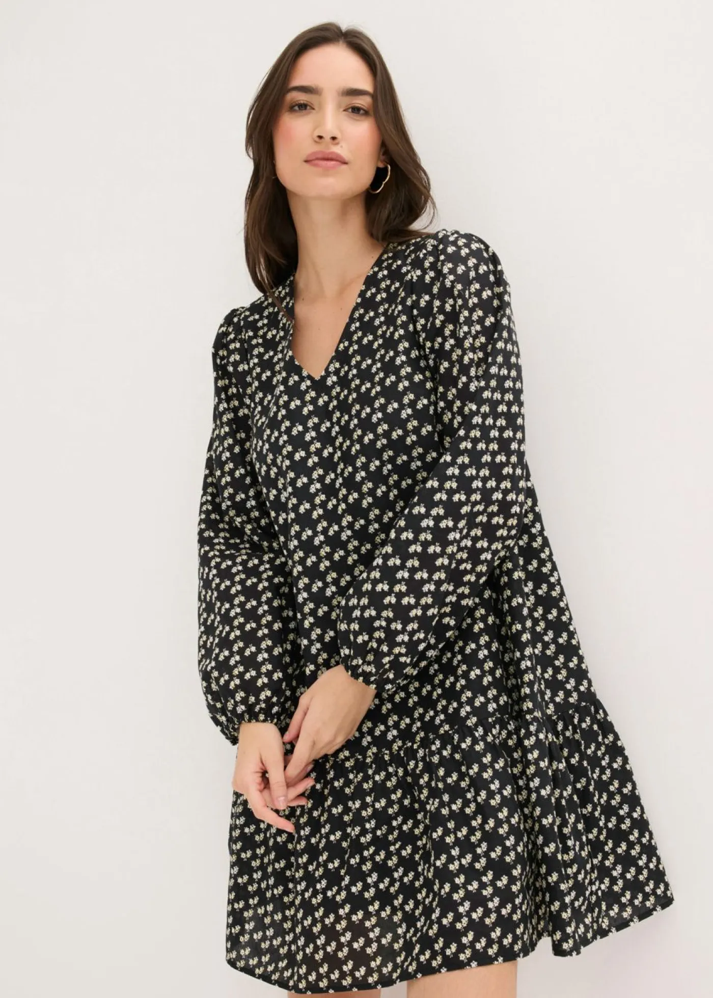Hot Vestido corto con estructura arrugada Mujer Vestidos|Novedades