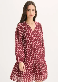 Outlet Vestido corto con estructura arrugada Mujer Vestidos|Novedades