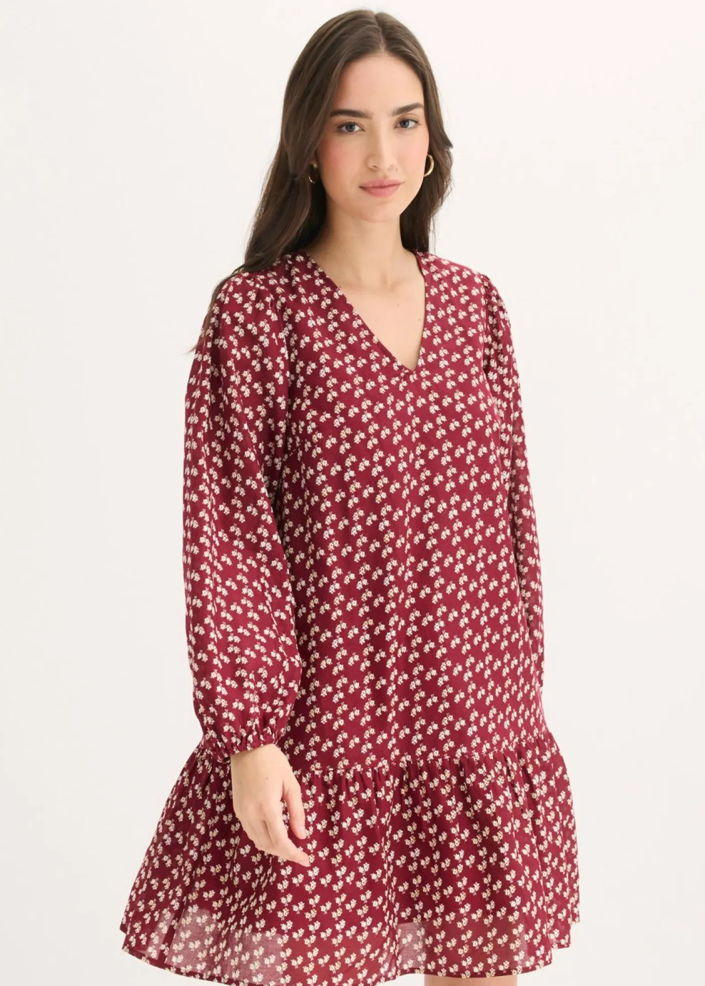 Outlet Vestido corto con estructura arrugada Mujer Vestidos|Novedades