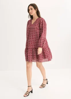 Outlet Vestido corto con estructura arrugada Mujer Vestidos|Novedades