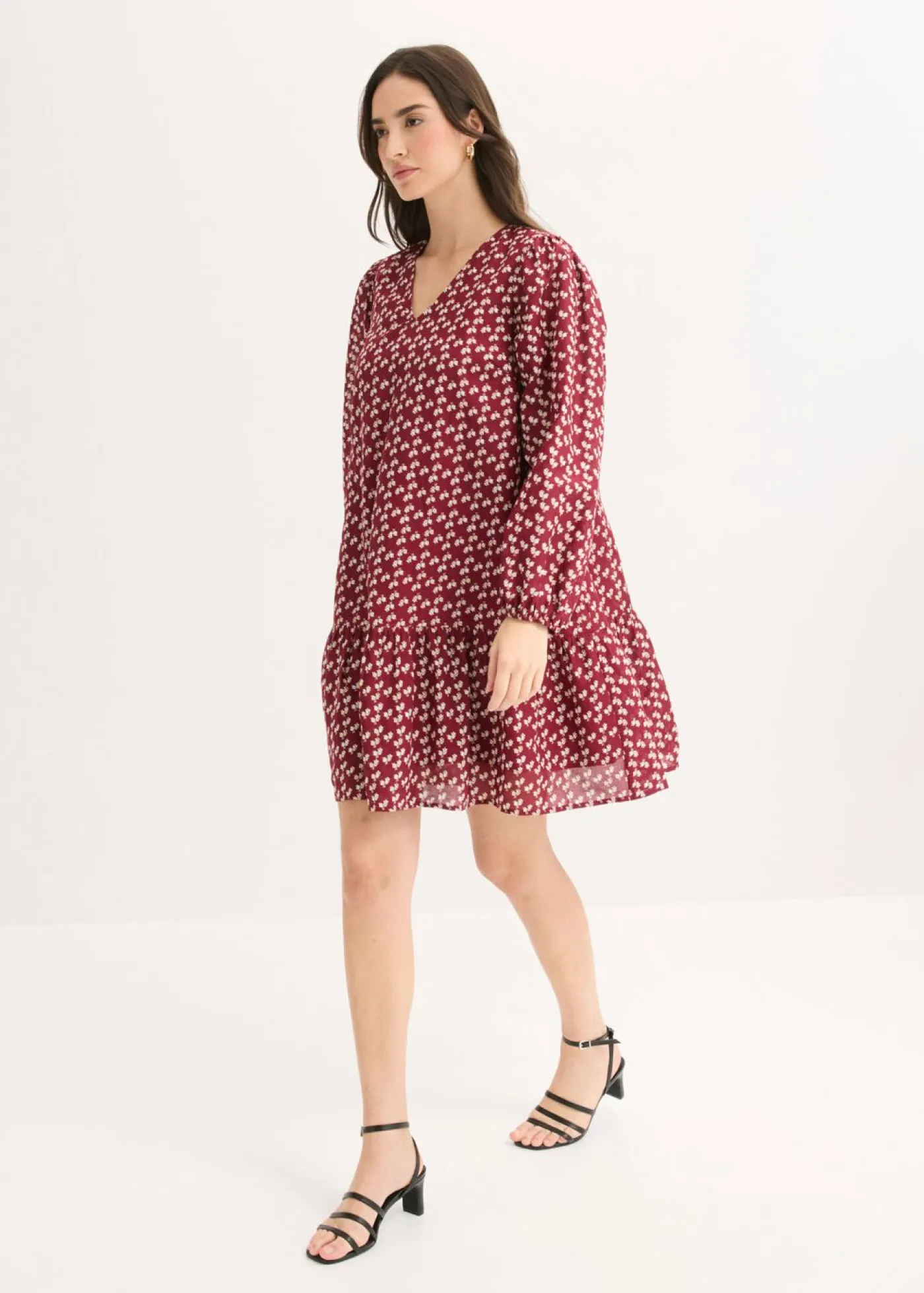 Outlet Vestido corto con estructura arrugada Mujer Vestidos|Novedades