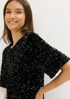Vestido corto con lentejuelas Mujer Vestidos