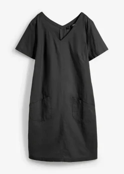 Vestido corto con lino Mujer Vestidos