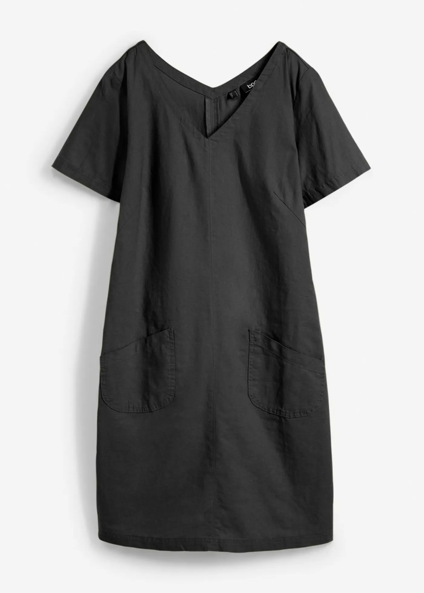 Vestido corto con lino Mujer Vestidos