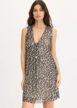 Hot Vestido corto con malla Mujer Vestidos